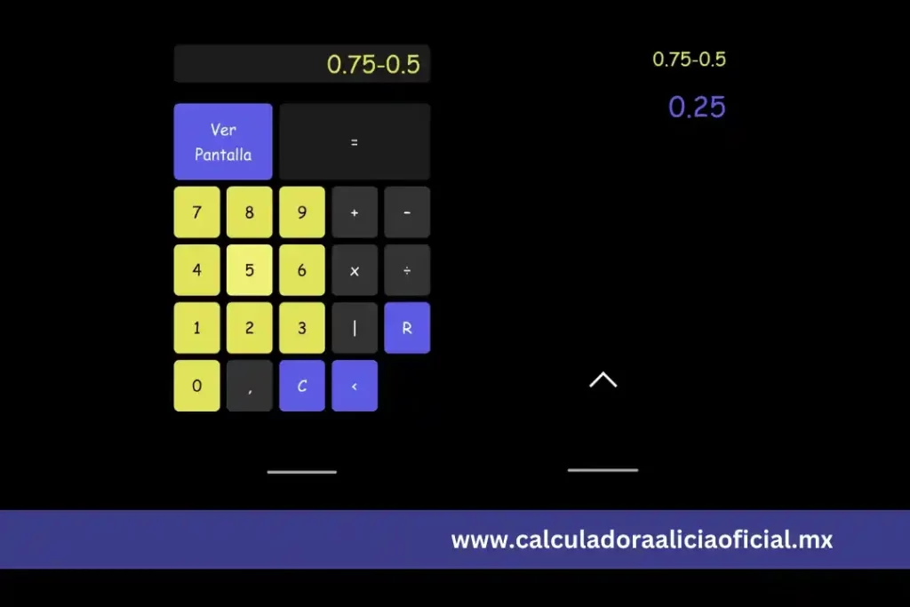 Restar con la Calculadora Alicia